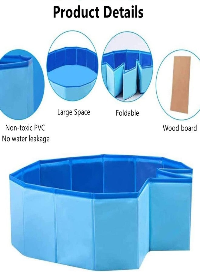WCDJOMOP Bearded Dragon Swimming Pool with Inflatable Float Set - Foldable Collapsible Bathing Cooling Pool Bath Tub Reptile Collar Ring for Lizard Amphibians Grooming Health Supplies (30x10cm(11.8''x3.9'')) - Image 3